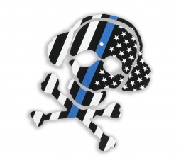 Blue Stripe Skull Guy Sticker - Apparel & Swag - holsters and tactical equipment